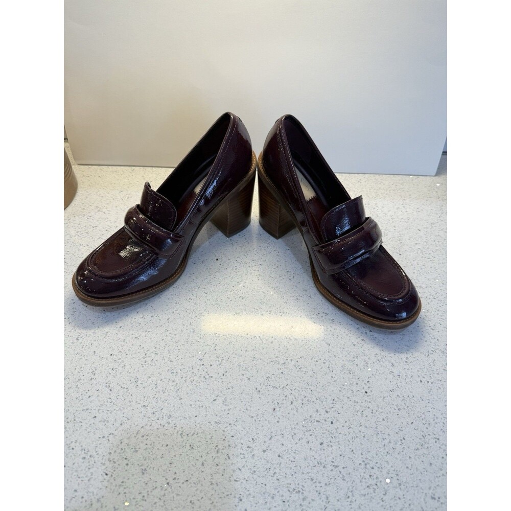 Franco Sarto Women's L-Raven Loafer Pumps Burgundy Size 8 Shoes - Picture 2 of 11